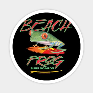 Funny Cute Red Eyed Tree Frog Beach Surfboards Magnet